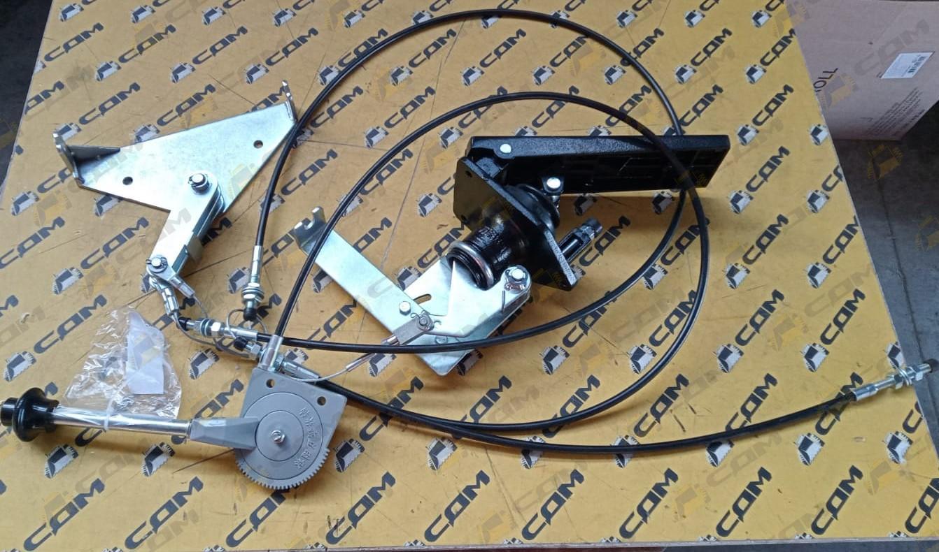 Трос газа в сборе с педалью газа, рычагом ручного газа и кронштейнами крепления CDM520A6 LG520A6.16.02.02