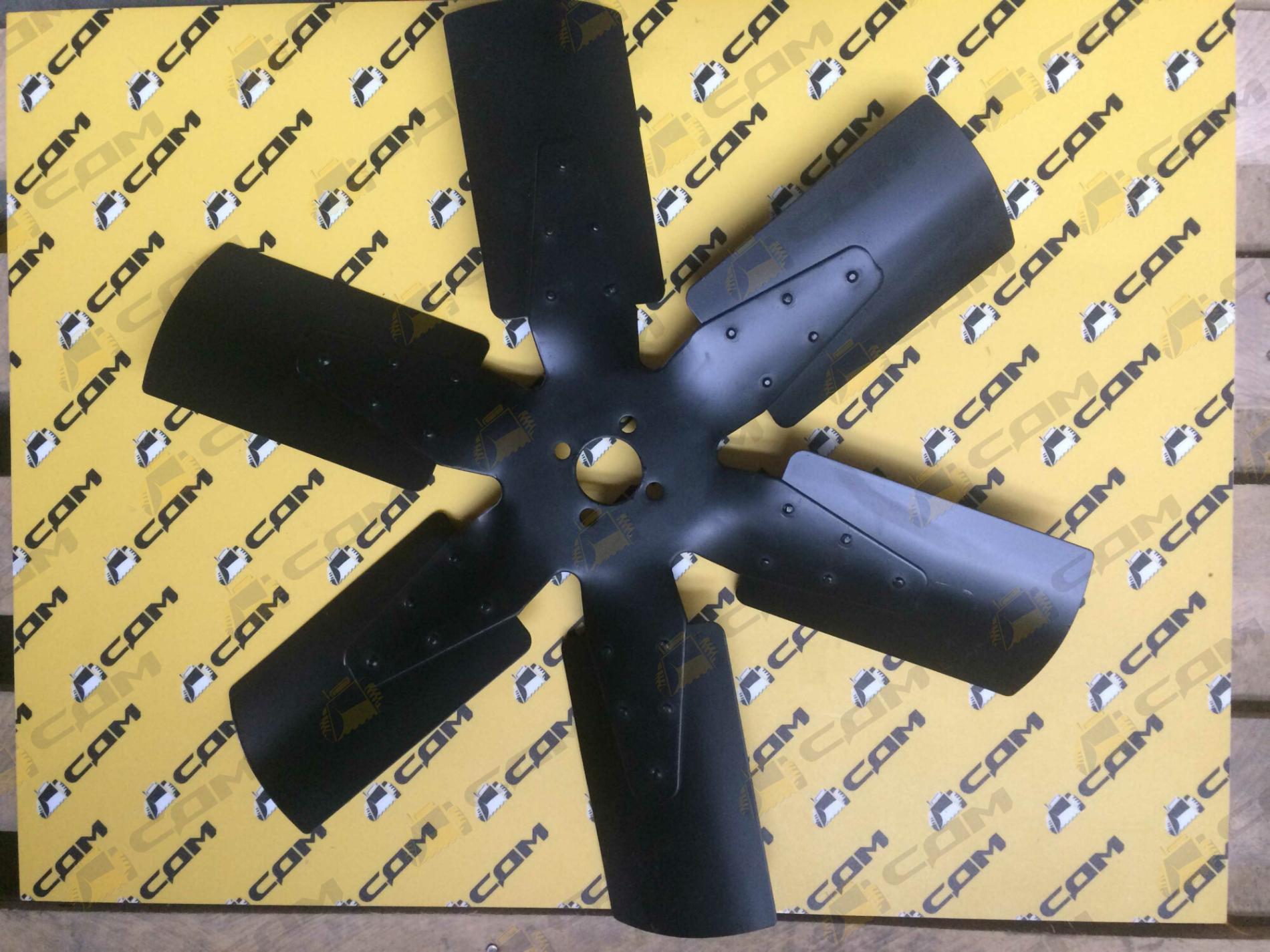 Крыльчатка вентилятора (металл) d=42 D=595 4 отв Yuchai 6108/6B125 398-1308010A